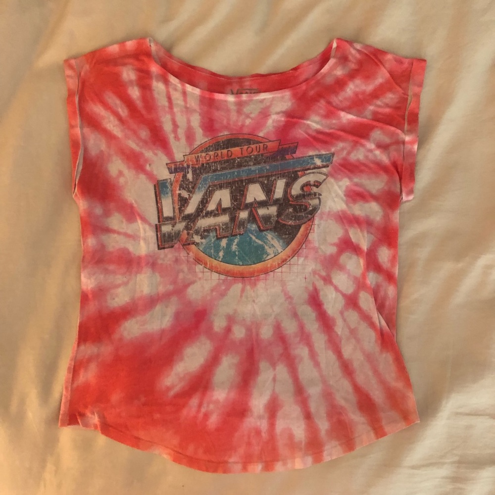 VANS World Tour Tie-Dye Tee Shirt, Size Small